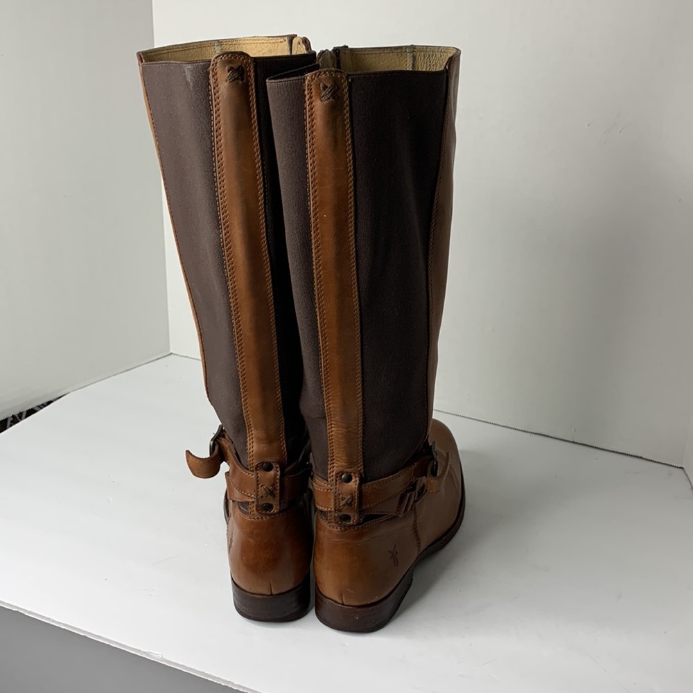 cognac leather riding boots
